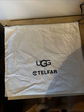 UGG x Telfar White Logo Drawstring Dust Bag